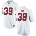 Men's Alabama Crimson Tide #39 Carson Ware White Replica NCAA College Football Jersey 2403ASLY3